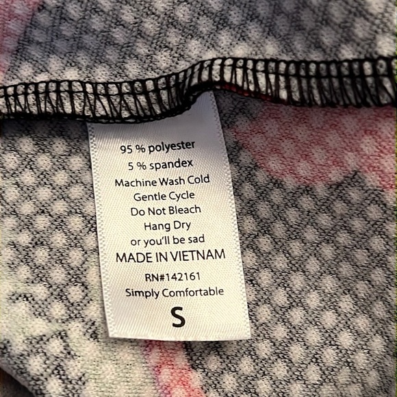 NWT LuLaRoe Amelia Dress Black with Multi-color Floral Design Size Small - Picture 10 of 10